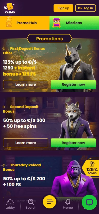 Bizzo Casino mobile promotions and welcome package information